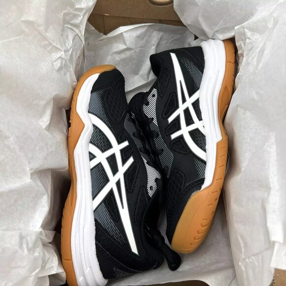 ASICS Upcourt 5 GS Youth Boy's/Girl's Volleyball Shoes Size 1 Black/White - Picture 8 of 13